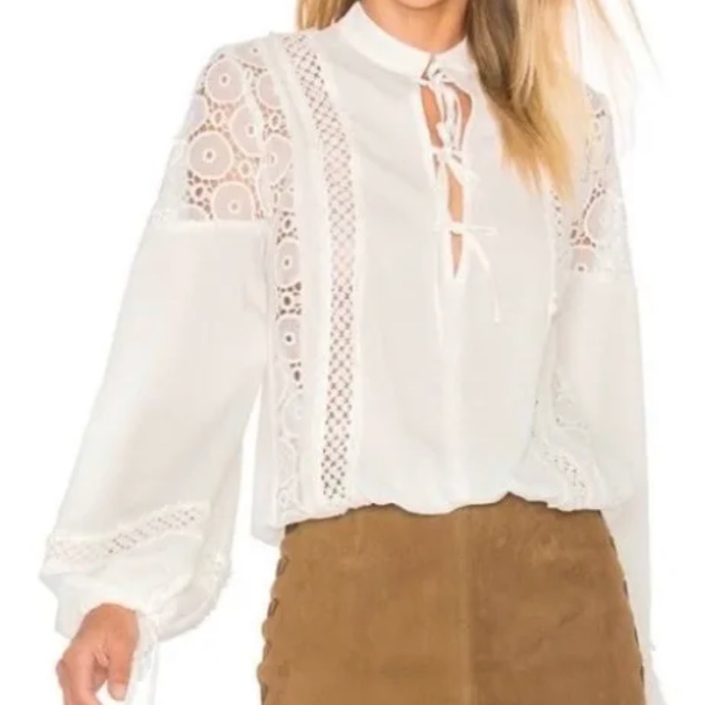 Tularosa Farrah Long Flare Sleeve Blouse